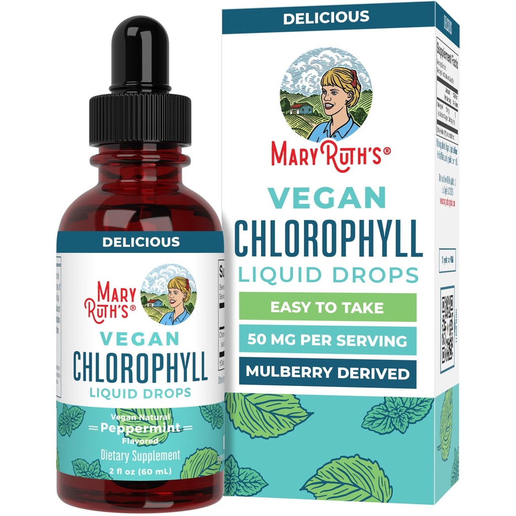 MaryRuth Organics Klorofyllin nestemäisiä tihkuja Clean Label Project Certified® 