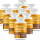 Liposomal Tocotrienols 1000mg - High Bioavailability Vitamin E Tocotrienols Supplements,95% Delta & 5% Gamma Tocotrienol Capsules Support Skin, Ben, Antioxidant, 600 Softgels