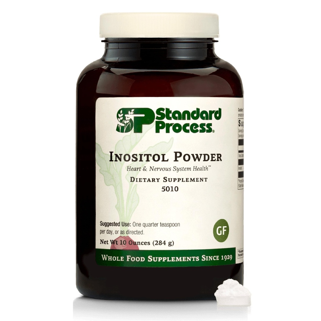 Standard Process Inositol Powder - Daglig Hjärtkomplement för kardiovaskulär och nervsystemsupport - Gluten-Free, Non-Dairy & Non-Soy - 10 Ounces (405 portioner)