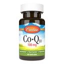Carlson - Co-Q10, 100 mg, energian tuotanto & sydäntoiminto, 60 Softgels
