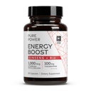 Dr. Mercola Pure Power Energy Boost, 30 Servings (30 kapselia), Ginseng + B12, Ravintolisä, Tehostaa fyysistä ja henkistä energiaa, ei-GMO