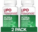 Lipo-Flavonoid Balance Tuki Vertigo & Huimaus Relief - Kliinisesti testattu Formula Ginkgo Biloba & Vitamiini D & B Complex - Sisäkorvan terveys & tasapaino tuki - 30 Count - 2-pakkaus