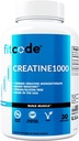 fitcode Creatine1000, 1 gramma puhdasta kreatiinimonohydraattia joka tarjoilussa, kasviskapselit (30 palvelinta)