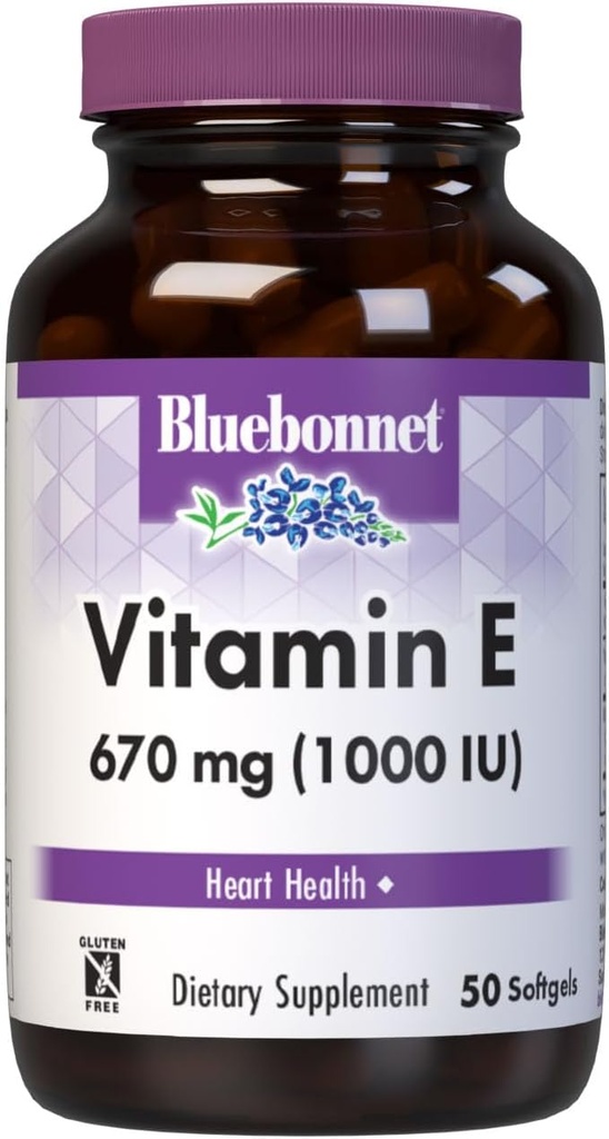 BlueBonnet-vitamiini E 1000 IU sekoitettuja softgeleja, 50