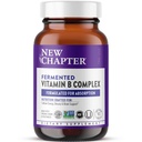 Nytt kapitel Vitamin B Complex, Fermented Vitamin B Complex, USDA Organic, ONE Daily för Cellular Energy + Brain + Skönhet, 100% Vegan, Glutenfri - 90 greve