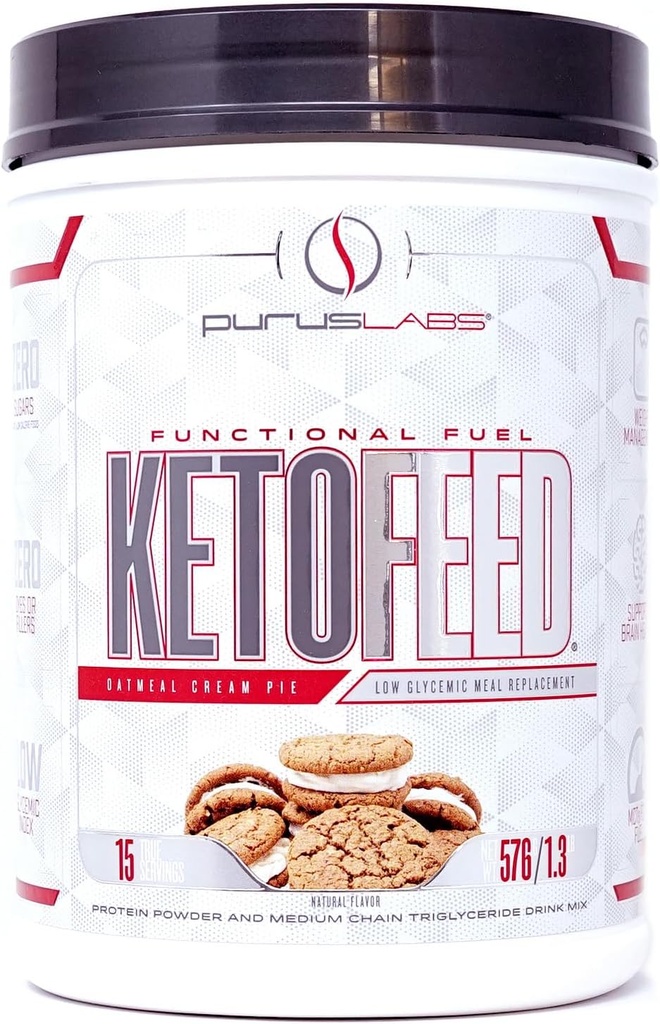 Purus Labs KETOFEED proteiinijauhe, 15 tarjoilua (puurokermapiirakka)