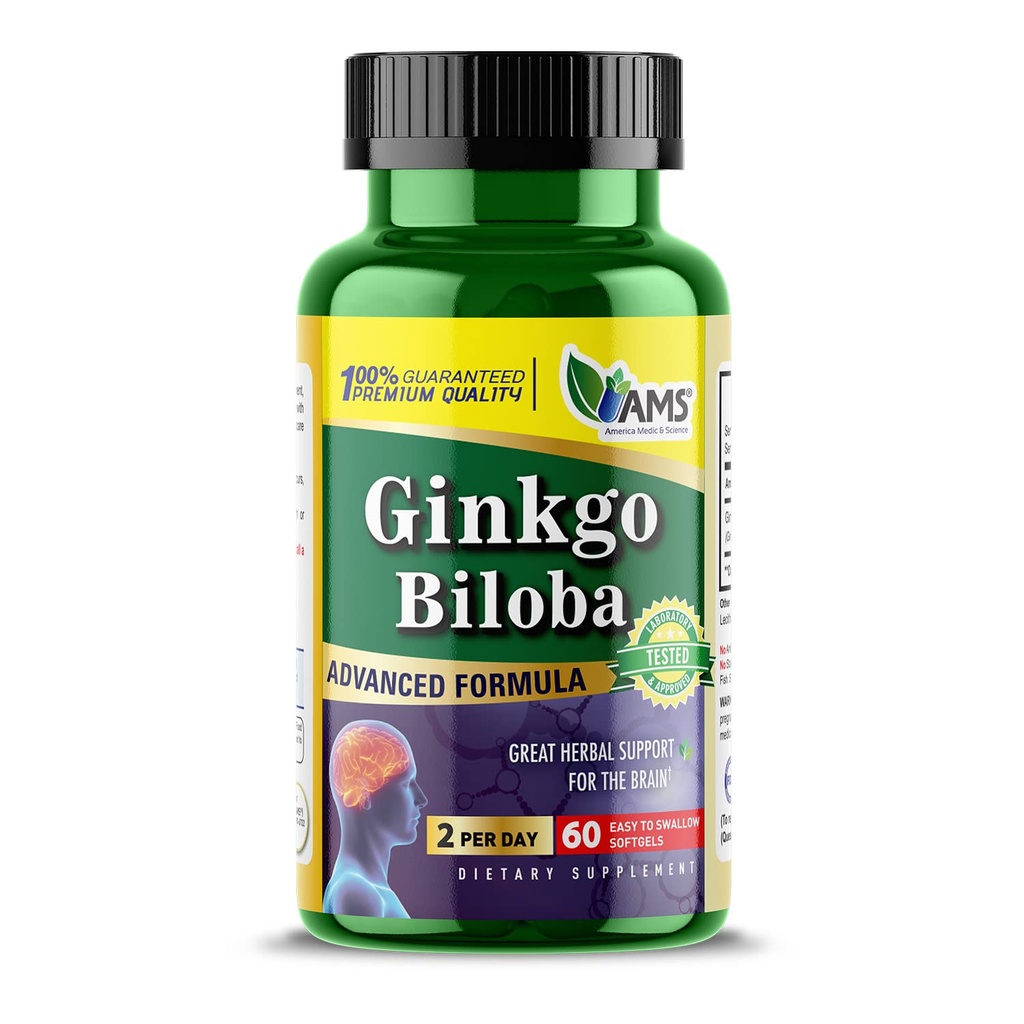 America Medic & Science Ginkgo Biloba 60mg (60 Softgels) ...