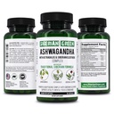 Siberian Green Organic Ashwagandha Root med Astragalus & Siberian Eleuthero Ginseng Complex 60 kapslar Kraftfull Herbal Support