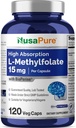 NusaPure L Methylfolate 15mg, 120 Kasviskapselia, Bioperine