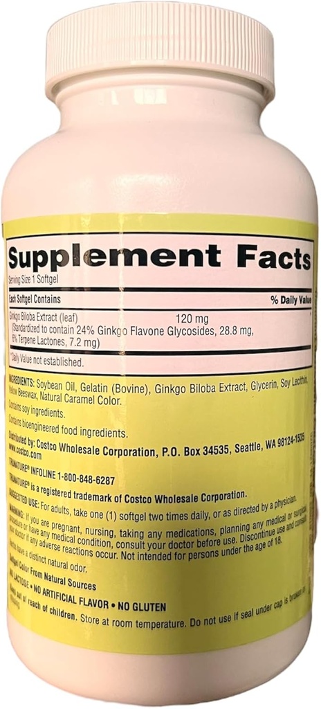 Gingko Biloba TRU Luonto 120mg 340 softgel 1 pakkaus