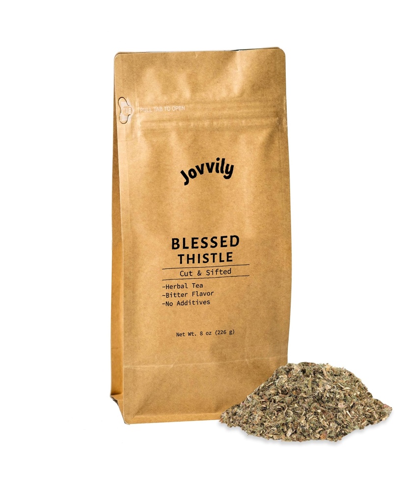 Jovvily siunattu Thistle Herb, 8 oz, Yrttiteetä, Leikko & Siis