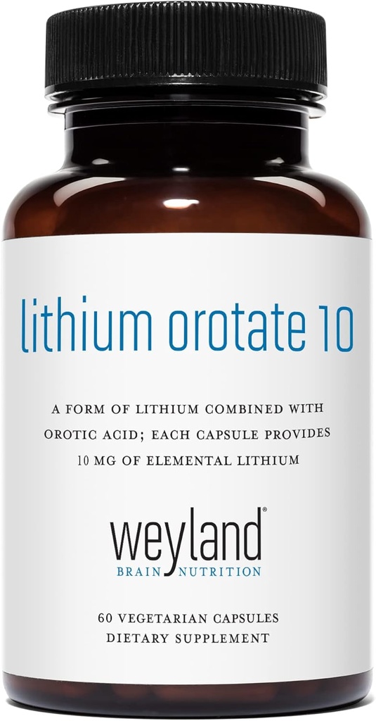 Litium Orotate 10 mg (1 pullo), 60 kasviskapselia