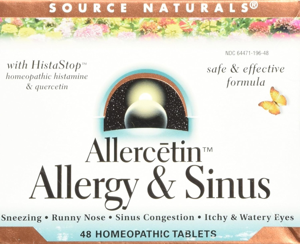 Source Naturals Allergy & Sinus, Homeopaattiset tabletit, 48 tablettia