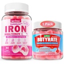 Butyrate Gummies + Iron Bisglysinaatti 26mg Täytetyt Gummies