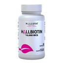 Hallusa Natural Biotin kapslar 10 000 mcg Hälsosamt hår, hud och naglar - Pastillas para la caída del Cabello - Crecimiento del Cabello - Crecimiento de la Barba - Alopecia y calvicie - 60 kapslar