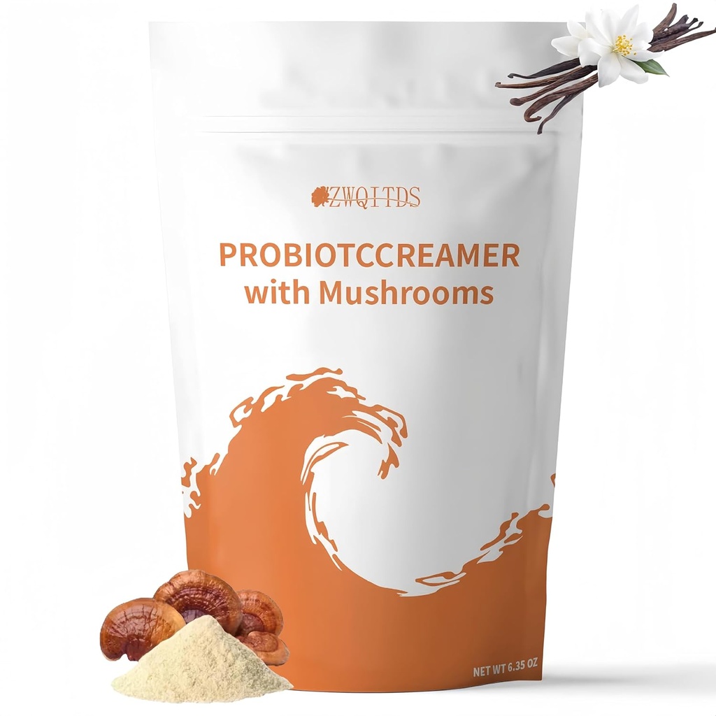 Probiootti Creamer kanssa sieniä & Probiootit - korkea omistusoikeudellinen 6-sieni sekoitus, miljardi PMY probiootit tukee tasapainoinen suoliston mikrobiome - kerta-annos: 1 rkl (7 g) saatavilla 30 kertaa