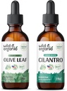 Luonnonmukainen ja luonnonmukainen Oliivinlehti Tincture 2 fl oz & Cilantro Tincture 2 fl oz
