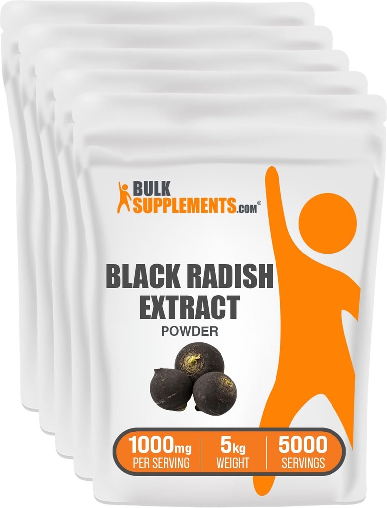 BulkSupplements.com Black Radish Extract Powder - Liver Support - Espanjan Black Radish Extract - Liver Supplement - Herbal Supplements maksan ja ruoansulatuskanavan terveys (5 kilogrammaa - 11 lbs)