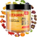 B2-vitamiinit, B2-vitamiini Riboflaviini Gummiet 400 mg, Migreenin lievitys ja päänsärky Relief Riboflaviini B2-vitamiinit, soija ja gluteeniton, 90 lasten ja aikuisten vitamiini Gummit