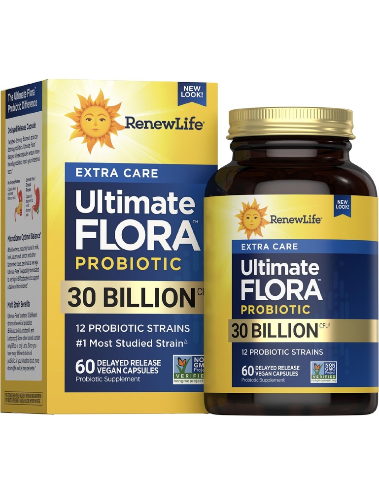 Uusi Life Extra Care Ultimate FLORA Probiootti, 60 kapselia