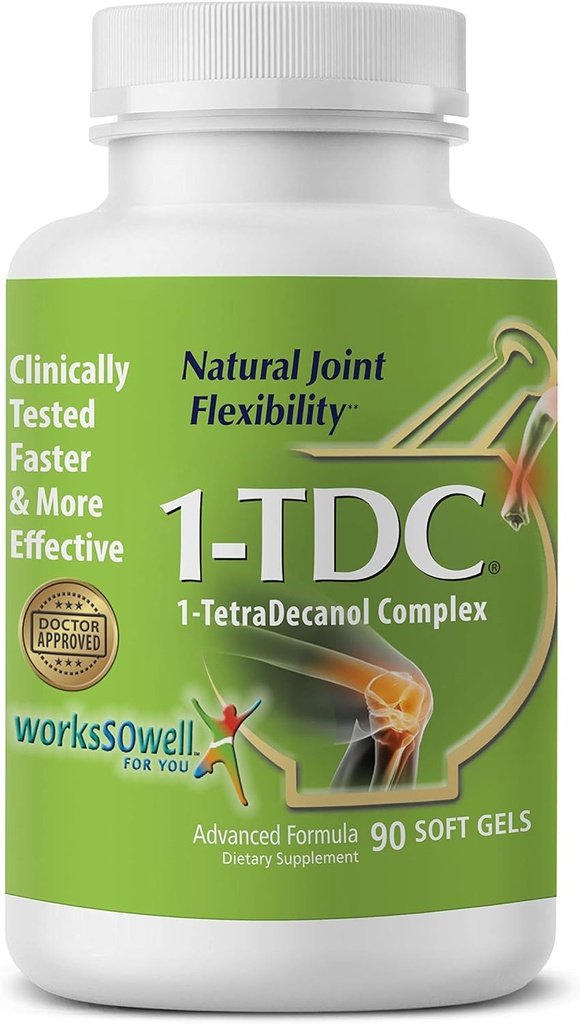 1Tdc Joint & Muscle Health 90 Soft Gels Formulerad för att ge komplett kroppshjälp förbättrad med 1Tetradecanol Complex för att främja naturlig gemensam flexibilitet säker och effektiv