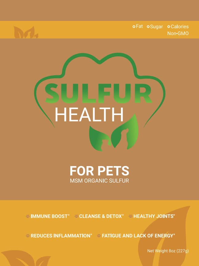Luomulemmikkisulfidi - 99,9% Pure MSM Supplement Lemmikkieläin - Lab-Tested ja Certified Pet MSM