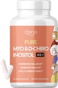 Vegan Myo-Inositol & D-Chiro Inositol Supplement for Women - PCOS Relief, Hormonal Balance, Ovarian Support, Ovulation Support Supplement - Ideal Ratio 40:1-90 Cap - Fertilitetstillskott för kvinnor