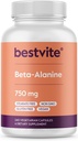 Bete Alanine 750mg (240 vegetariska kapslar) - Inga Stearates - Vegan - Icke GMO - Glutenfri