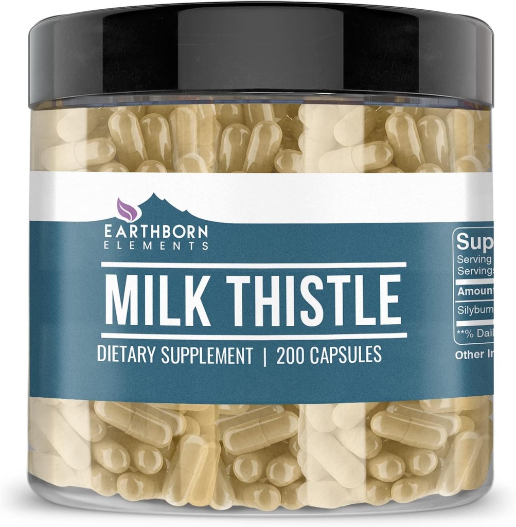 Maassa syntyneet elementit Maito Thistle 200 kapselia, puhdas ja laimentamaton, ei lisäaineita