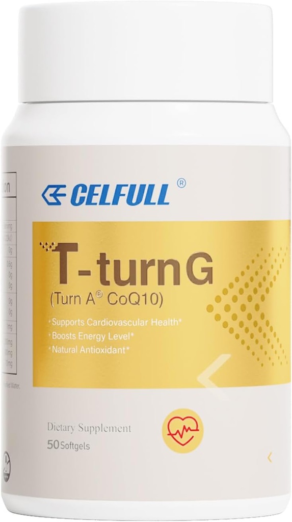 CELFULL CoQ10 200mg,Antioksidantti sydämen terveyteen ja energiantuotantoon, Coenzyme Q10, joka sisältää NAD:tä, Alfalipoiinihappoa,etc,co q 10 täydennysosaa ja vitamiineja,50 Softgelia