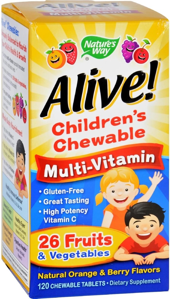 Nature's Way Alive Children's Chewable Mult- Vitamin 120 purutablettia