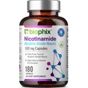 Biophix B-3 Nikotinamidi 500 mg 180 Caps - Nikotinic Amide Niacin Natural Flush-free-vitamiini Formula - tukee ihosolujen terveys