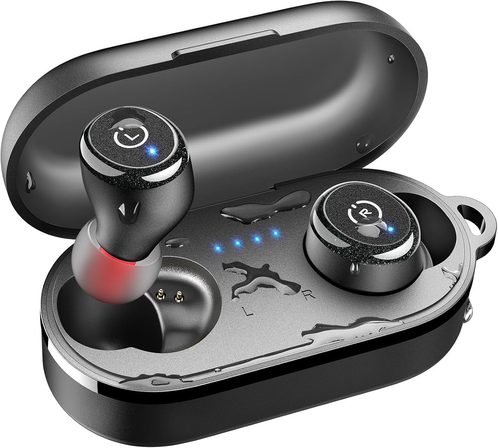 TOZO T10 langattomat kuulokkeet Bluetooth 5.3 Kuulokkeet, App Customize EQ, Ergonomic Design, 55H Playtime, Wireless Lataus tapauksessa, IPX8 vedenpitävä ääni kuulokkeet, 2025 Uusi versio