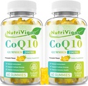 CoQ10 Gummies, Coenzyme Q10 Supplement 200 mg, High Absorption CoQ10 Supplement for Cellular Energy and Immunology, Vegan, Gluteeniton, Ananaksen maku 120