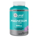 Qunol Magnesium Gummies aikuisille, 200 mg Elemental Magnesium (alkaen 1750 mg Magnesium Citrate), korkea imeytyminen Magnesium täydentää, tukee hermo, luun ja lihasten terveys, kasvissyöjä, 120 Count