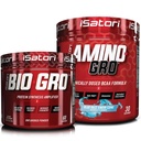 iSatori Bio-GRO proteiini synteesi vahvistin - makuamaton (60 Servings) & iSatori Amino-GRO BCAA Powder - Blue Razz Snow Cone (30 Servings)