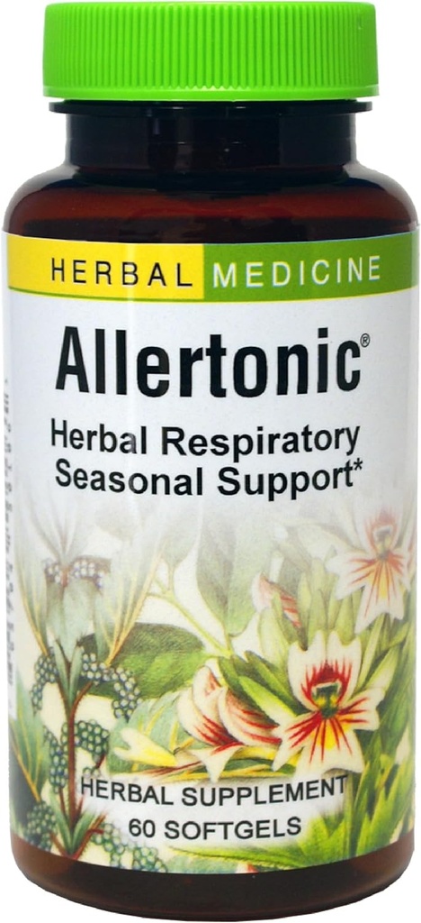 Yrtit Etc. Allertonic - Terve hengittäminen Tuki - Kasvihuone Blend to Aid Against Seasonal Discomfort - Keuhkojen ja hengitysteiden terveystuki Stinging Nettle - 60 Softgels (60 Servings)