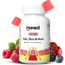 MeWD Teen ja lapset Hiukset, iho+kynnet Päivittäin Multivitamiini Gummy vahvistaja Formula - Puru vitamiini täydentää Biotiini, Zinc, Vitamins A, B, & D3 tytöille & Pojat, 60, Valmistettu USA