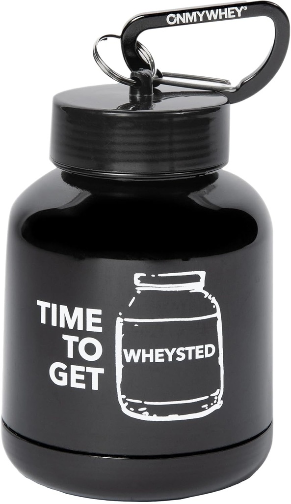 ONMYWHEY Double Scoop (180cc) Proteiini ja täydentää avainketju Funnel, Aika saada Wheysted
