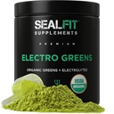 SALFIT Electrogreens - USDA Organic Greens Superfood + Electrolytes Powder. 25+ Superfoods for Energy and Hydration. Super Green Juice ja Electrolyte Powder innoittamana entisen laivaston Seal Mark Divine