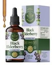HERBAMAMA Black Elderberry Drops - Vegaani Elderberry Liquid Extract Immunosupport - ei-GMO-, alkoholi- ja sokeriton immuniteetti täydentää, 42 päivän toimitus