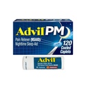 Advil PM Pain Reliever ja yöllä unilääke, Ibuprofeeni kivunlievitykseen ja difenhydramiini Sitraatti unilääke - 120 päällystetty Caplets ja kivunlievitys ja kuumeen reduktori, 10 kreivitablettia