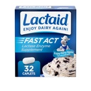 Lactaid Fast Act Lactose Intolerance Relief Caplets med Lactase Enzyme för att förhindra gas, uppblåst och diarré på grund av laktoskänslighet, idealisk för resor och on-the-Go, 32 Packs av 1-Count