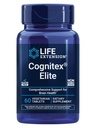 Life Extension Cognitex® Elite, salvia, mustikka, ashwagandha, fosfatidyyliseriini, vinpoketiini, huomio, tarkennus, Mieliala ja muisti, gluteeniton, ei-GMO, kasvissyöjä, 60 tablettia