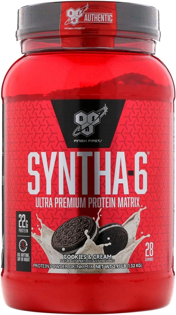BSN Syntha-6, evästeet ja kerma, 2,91 lb