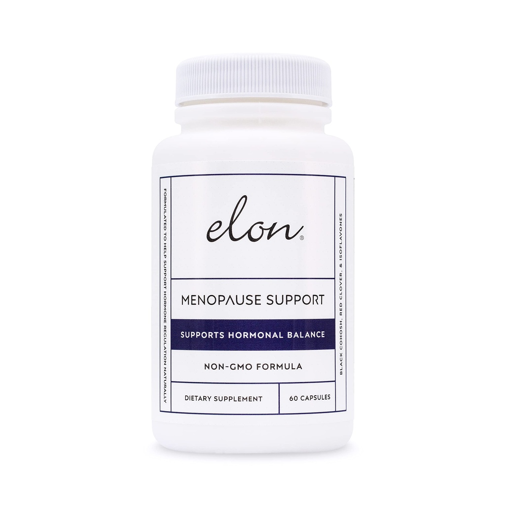 Elon Menopause Supplement for Women Menopause Relief for Hot Flashs, Mood Swings & Uniongelmat, Non-GMO Estrogeeni täydentää naisten w/Black Cohosh & Dong Quai (60 kapselia)
