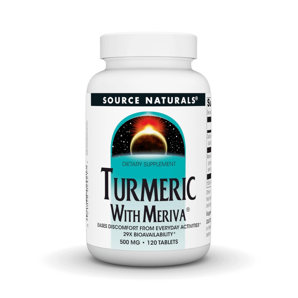 Source Naturals Turmeric kanssa Meriva, 500mg - 120 tablettia