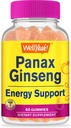 WellYeah Panax Ginseng Gummies - 96 mg Panax Ginseng Root Extract per Servering - Icke-GMO, naturliga smaker, Vegan, Gluten-Free, Nut-Free - 60 Count