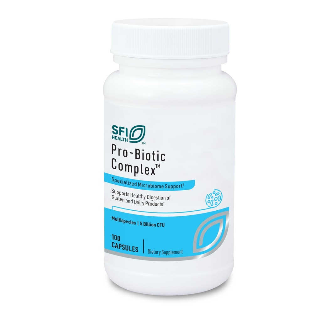 Klaire Labs SFI Health Pro-Biotic Complex - suolistotuki miehille ja naisille, 5 miljardia PMY Lactobacillus acidophilus & Bifidobacterium bifidum Probiootti, hypoallergenic & Dairy- Free (100 kapselia)