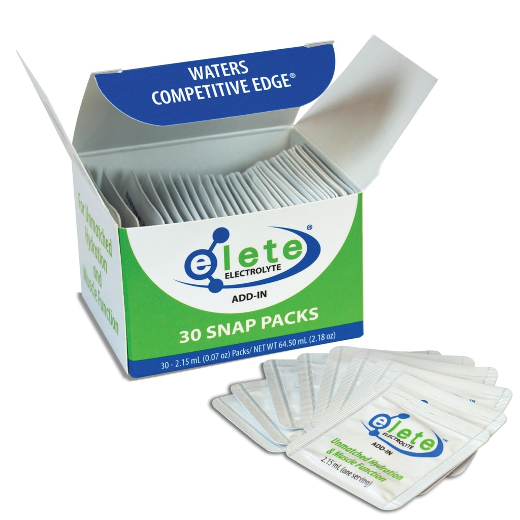 elete Electrolyte Add-in Hydration Drops Snap Packs ... Natrium-, magnesium-, kalium- ja trace-mineraalit...
